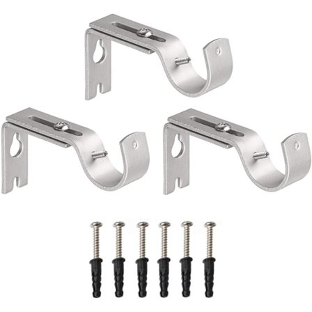 Justerbart Väggfäste för Gardinstång 3 st Gardinstångsfästen