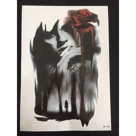 Tillfällig Tatuering 21 x 15cm - Nightmare