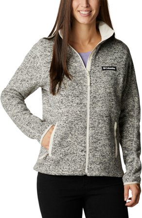 Columbia W's Sweater Weather Full Zip Chalk Heather