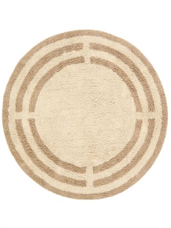 Chateau Badematte Rund Ø 90 Naturweiß/Beige Baumwolle Waschbar