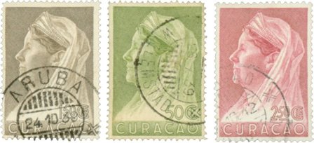 Curacao 1936 - NVPH 135-137 - Stemplet