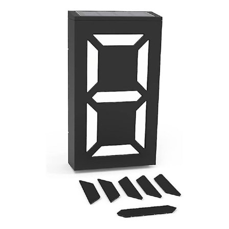 Solcelledrevet udendørs adresselys husnummer til udendørs LED solcelledrevne lys DIY-nummer til udendørs