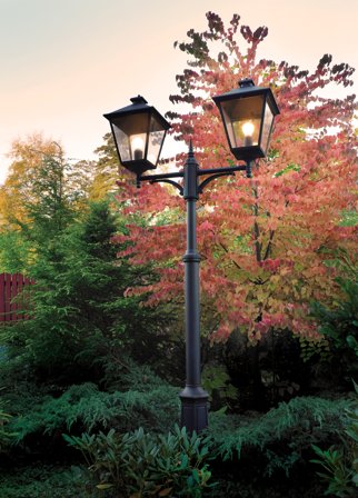 London 492 utelampe - sort