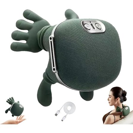 Ny Genopladelig Bærbar Skuldermassage og Nakkemassage - Akupressur Nakke- og Rygmassager, Egnet til Hjem og Kontor