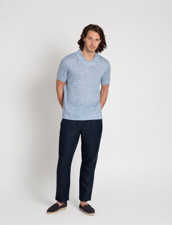 The Resort Co. Resort Polo Light Blue Melange - Blue - M