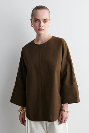 COS Women's Oversized Denim Top in Yellow