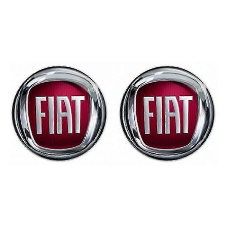 2 X 15mm Fiat kaukosäätimen avaimenperän tunnusmerkki logotarra 500 ducato doblo punto