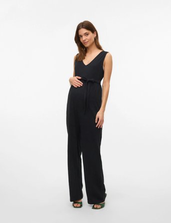 Mamalicious Mlivy Sl Jrs V-Neck Jumpsuit Noos - Black - XS