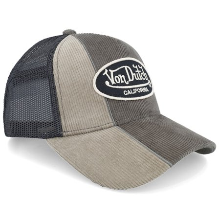 Von Dutch - Sort trucker Kasket - Corduroy Cap With Badge A-Frame Trucker @ Hatstore