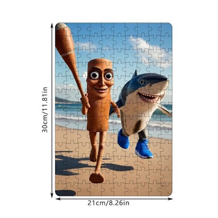 3D italiensk brainrot puslespil TungTungTung Sahur Tralalero Tralala puslespil Voksen stressaflastende spil Festspil rekvisitter