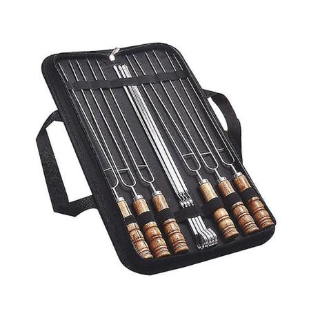 10 stk BBQ Grillspyd i Metall 16" Rustfritt Stål Grillspyd"