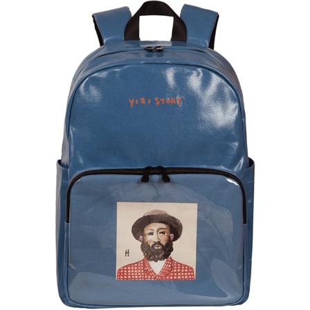 Ryggsekk Originalt design Stor kapasitet Vanntett skolesekk med flere rom for menn og kvinner A story backpack-Blue