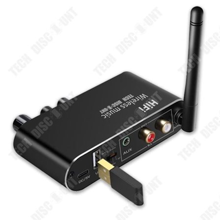 TD Bluetooth 5.0 - Digitaalinen optinen ja koaksiaalinen äänidekooderi U-levysoitin, häviötön äänenvahvistin