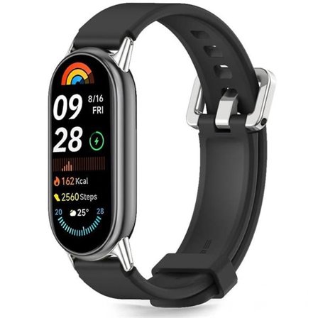 Tech-Protect IconBand Classic hihna musta Xiaomi Smart Band 8/9/10/NFC - mustalle Smart Bandille