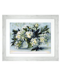 Broderikit Tavla Vita pioner - Luca-S