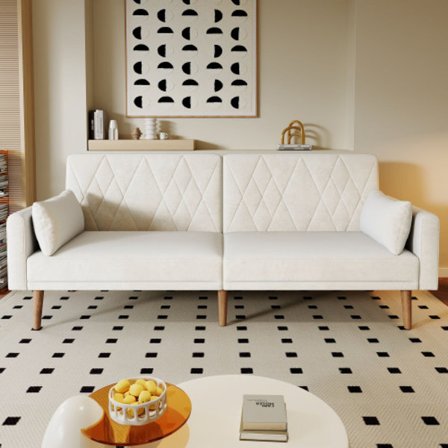 Dubbel bäddsoffa – fällbädd 140x200cm med kallskum, platsbesparande för vardagsrum (6 färger)