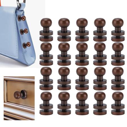 Monk Nitter Red Bronze Runde Hoved Stud Skruer Negle Bagage Smykker Hardware Tilbehør 8x7mm