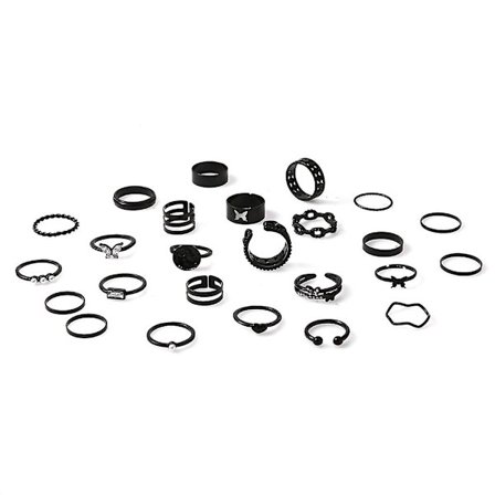 25 stk Halloween geometriske runde fingerringer spøkelsesfestival gotisk perlering