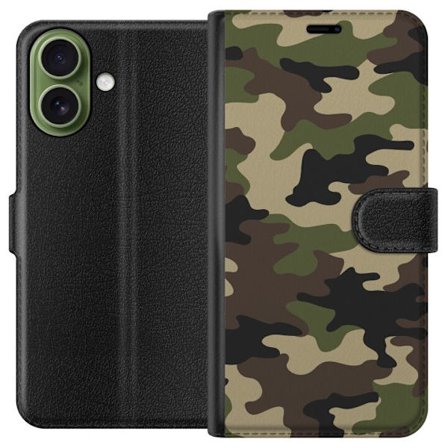 Kompatibel Tegnebogsetui til Apple iPhone 17 Skov camo