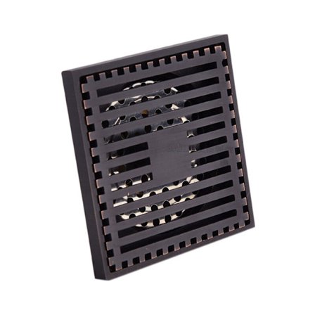 10X10Cm Vintage Kunstnerisk Sort Badeværelse Kvadratisk Bruser Gulvafløb Fælde Spildrist med Si en Hår Anti Ildelugtende Afløb 4