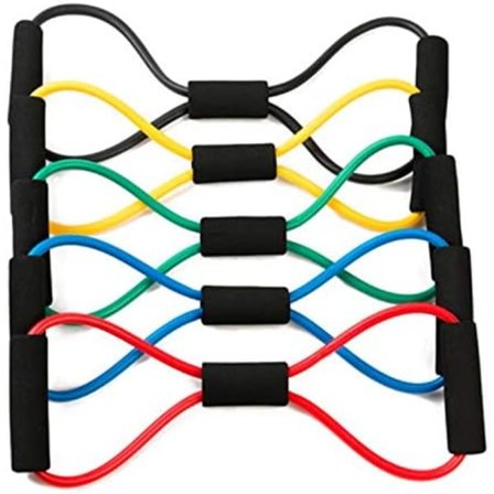 5-pakks strekkbar 8-tegns yogarep 8-tegns ryggyogarep egnet for hjemmetrening Menn og kvinner Treningsutstyr