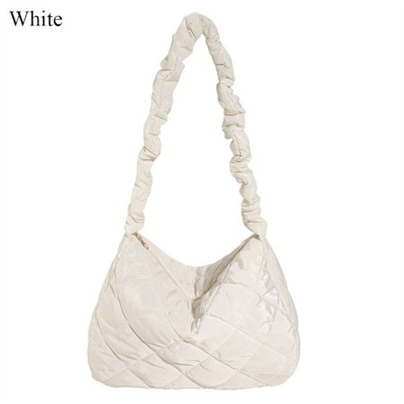 Skuldertasker Quiltet mulepose HVID