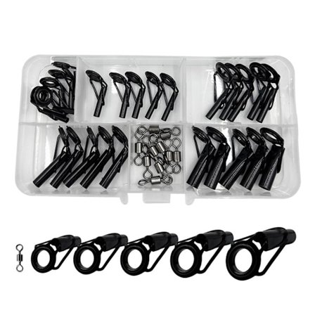 35 st Fiskespö Reparationskit Ringar Slitstarka Keramiska Guide Ringar Spö Öga Fiskespö Guider Alconite Ringar Set