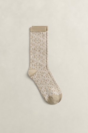 GANT Damen Monogram Socken (39-41) Beige