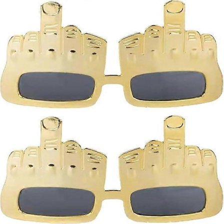 2 Pakke Party Solbriller med Finger Party Rekvisitter Morsomme Briller Trendy Solbriller for Voksne Barn Party
