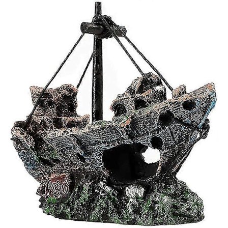 Akvariedekoration, Fisketank Dekoration Skibsdekoration Skibsvrag