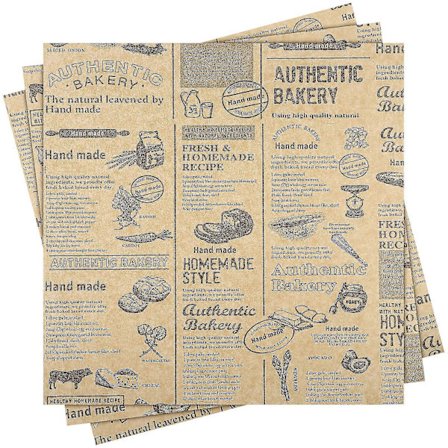 50 Ark Brun Kraftpapir, Gavepapir, Bakepapir, Matpapir for Airfryer, Delipapir Dekorativt Matpapir