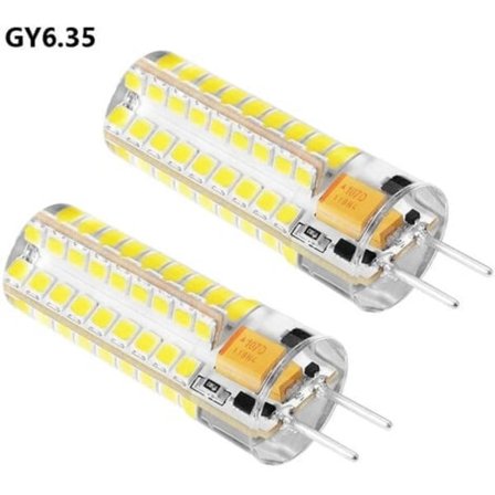 -GY6.35 LED-lampa, G6.35 LED 12V, 7W 50W halogenlampa, Ren Vit 6000K, 360° vinkel, för Skåp Li