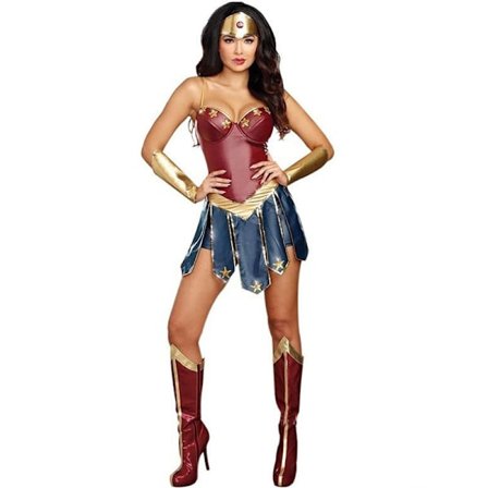 1 sett med Halloween Wonder Woman kostyme cosplay cos uniform