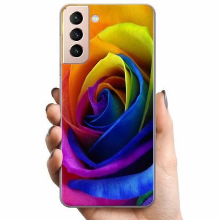 Samsung Galaxy S21 Tpu Mobilskal Rainbow Rose
