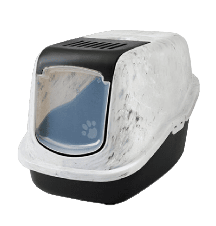 Savic - Kattekasse Nestor Marmor Svart 56x39x38cm - Katt - Kattedo & kattetoalett - Kattedo & kattetoalett med tak - ZOO.no