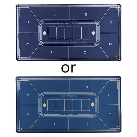 40x20 i professionell pokermatta, 6-spelares bärbar gummi Texas Hold'em pokerbordslayout för Play Card Poker Ga