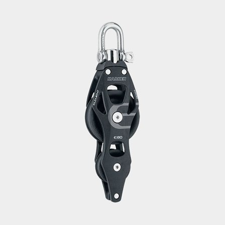 Harken 80mm Aluminum Element Fiddle Block - Swivel, Becket (6293)
