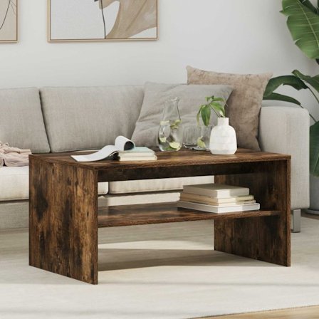 Kaffeebord Rökt ek 80 x 50 x 40 cm Konstruerat trä