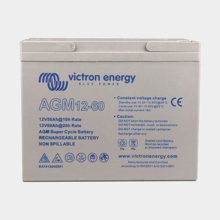 Batteria per il tempo libero / batteria di consumo Victron Deep Cycle, AGM, 12 V, 60 Ah