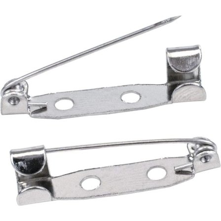 Broschenåle x100 – Sikker ryglås med rygstangsfæste - 25mm