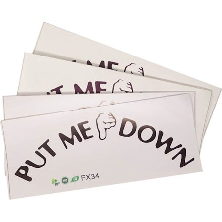 4 sett med morsomme påminnelsesdekorasjoner Sett meg ned Toalettsete klistremerker klistremerker, Vanntett og avtagbar (Svart)