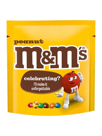 M&M’S milk chocolate covered peanuts in a sugar shell