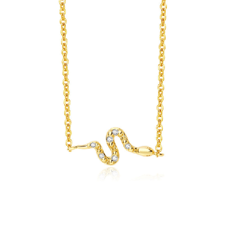 Halsband med ormhänge, 925 sterling silver, 45cm