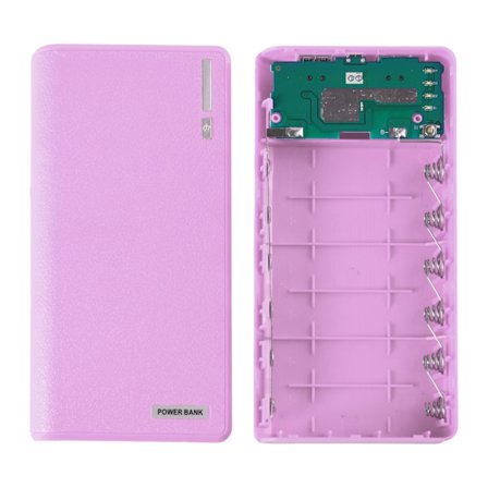 Dobbel USB Power Bank 6x 18650 Ekstern Reservebatteriladerboks for Etui For Tlf