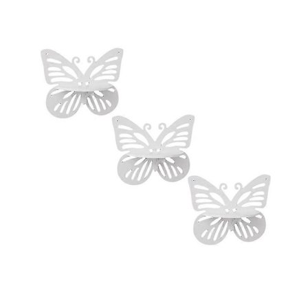 Fjäril Vægdekorationer Soveværelse Stue Væghylder med Hylder Fri For Stansning