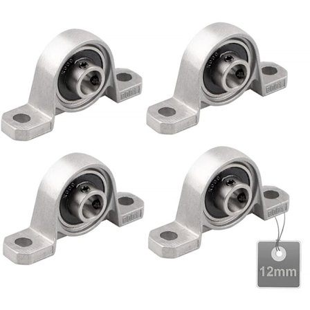 4 stk. Lejehus, Lejehus, Kuglelejer, Zinklegeringslejer, Lejehus, Kuglelejer, med Solid Støbejern Bund