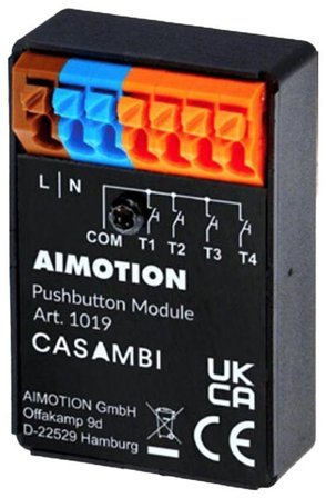 Rutab 1360948 Trykknappenhet Casambi, 4 innganger, Belysning