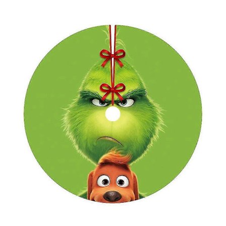 Grinch Juletre Skjørt Base Matte Deksel, Julebordpynt, Julepynt