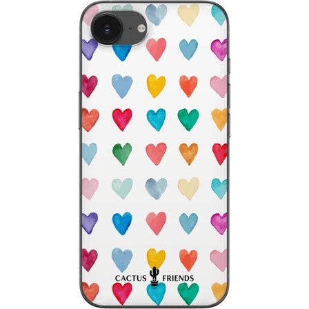 Kompatibelt Mobildeksel til Apple Apple iPhone 16e Cactus and Friends - Watercolor Love Grid