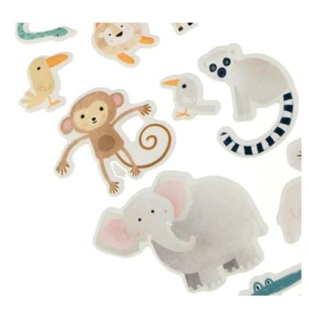 3D Safari Animals Stickers - ARTEMIO - För barn från 3 år - 11 Puffie Stickers